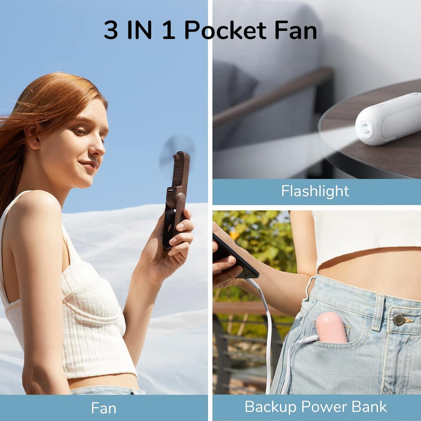 Pocket Cool Fan & Power Bank