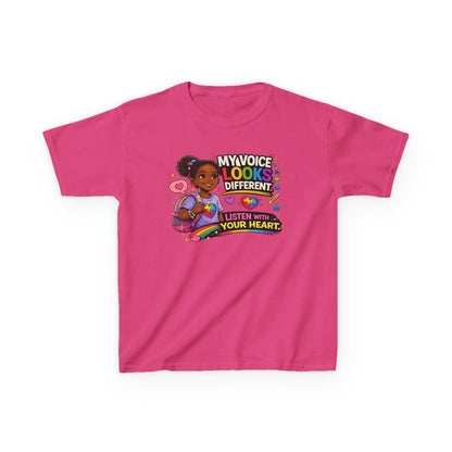 My Voice Looks Different: Listen With Your Heart – Youth Autism Advocacy Tee