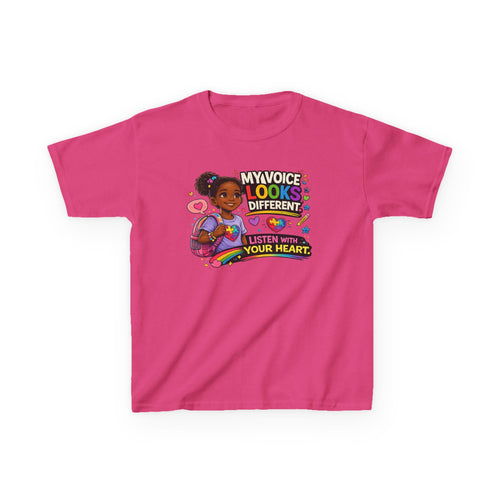 My Voice Looks Different: Listen With Your Heart – Youth Autism Advocacy Tee