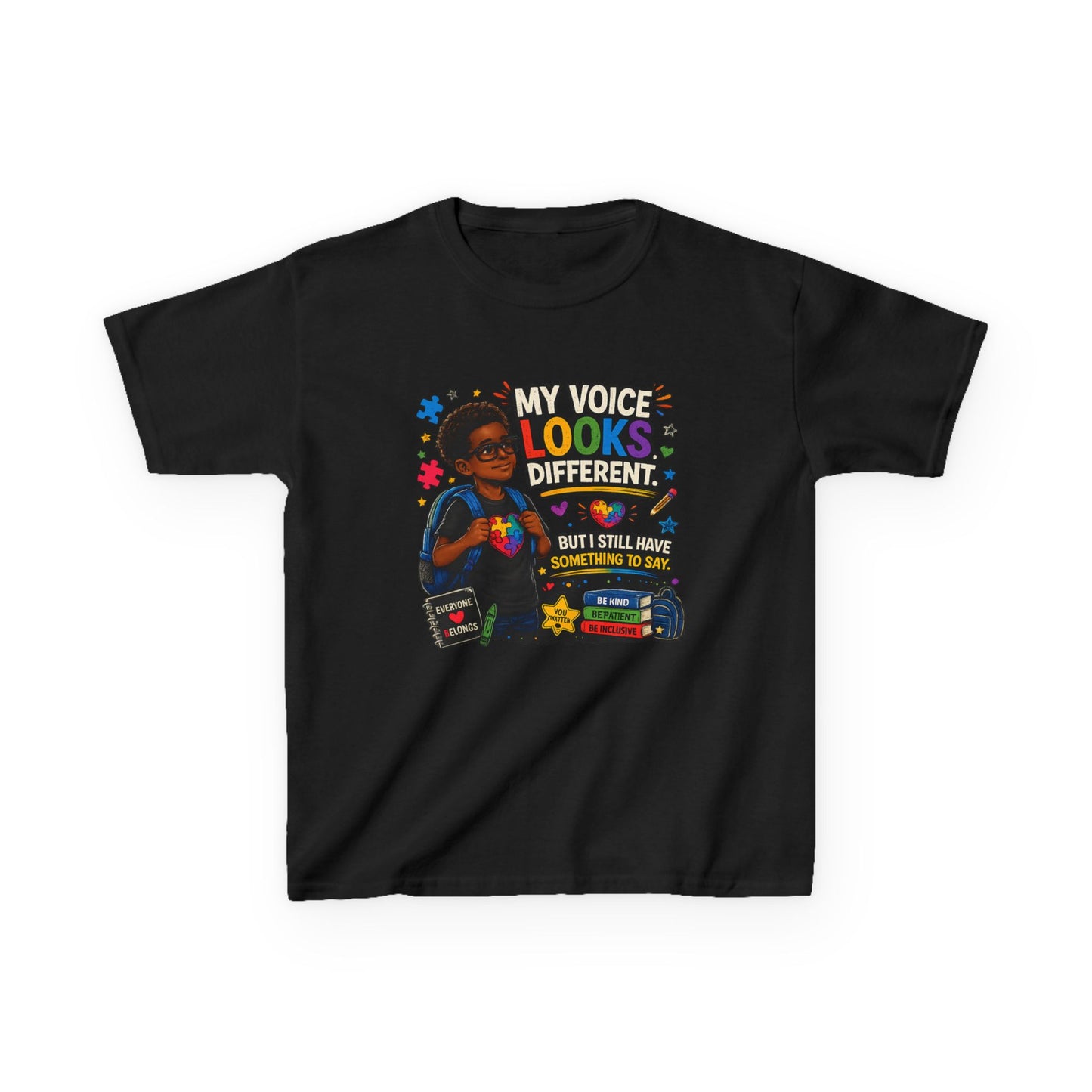 Kids Tee - My Voice Looks Different, But I Still Have Something to Say – Youth Autism Advocacy Tee