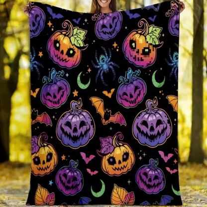 Cozy Halloween Fleece Blanket