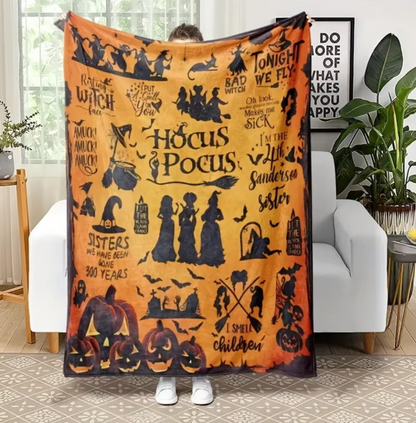 Cozy Halloween Fleece Blanket