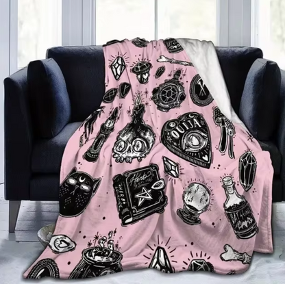 Cozy Halloween Fleece Blanket