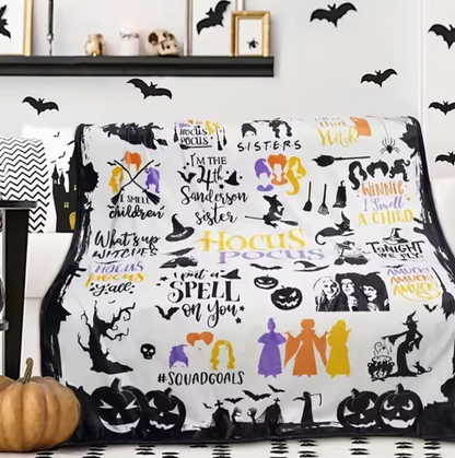 Cozy Halloween Fleece Blanket